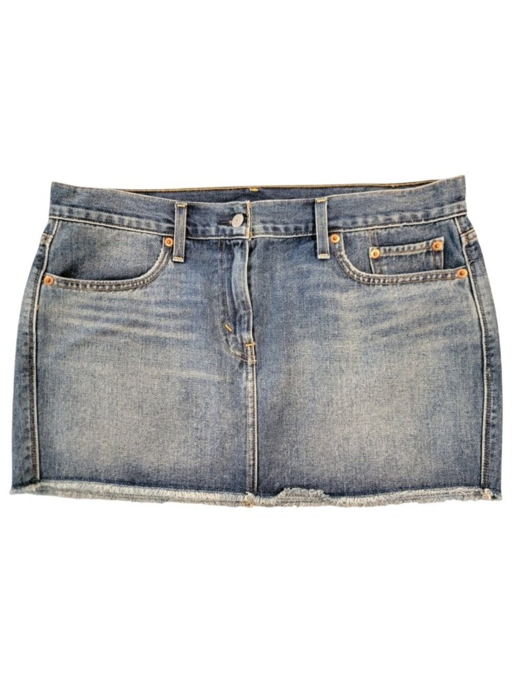 Classic Light Blue Denim Mini Skirt - Casual Everyday